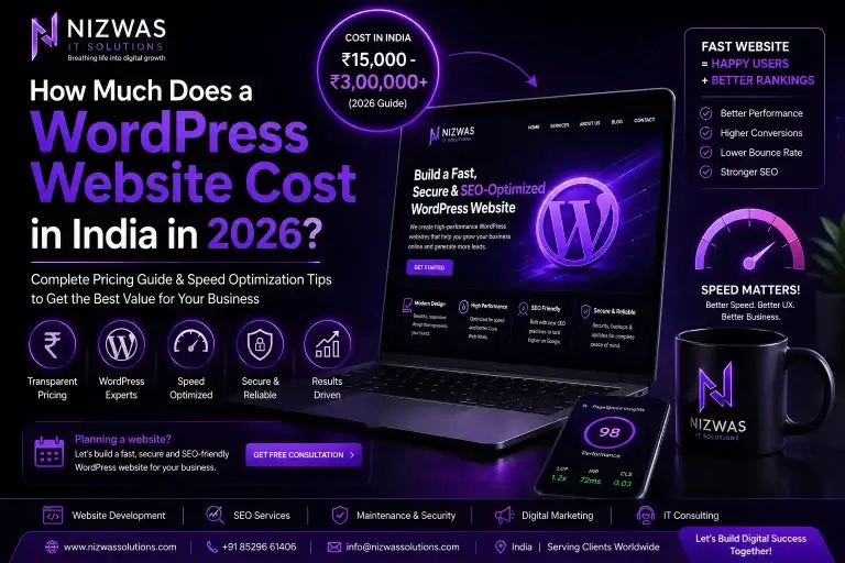 Blogs 9 How Much Does a WordPress Website Cost in India in 2026 Complete Pricing & Speed Guide