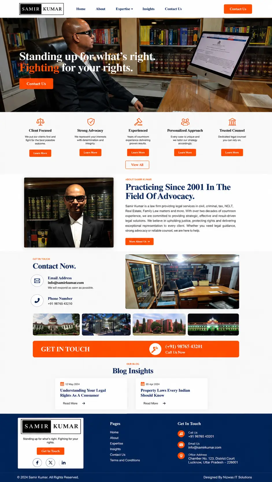 Law Firm Website Development Case Study – Samir Kumar Advocate — full page preview