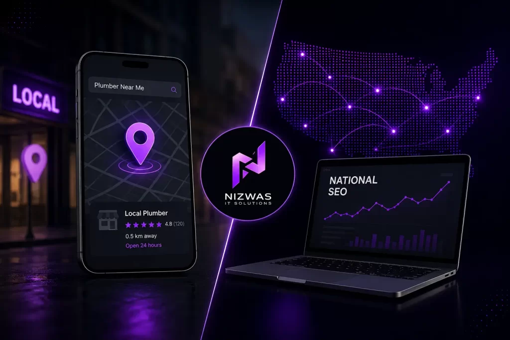 Home- Digital marketing & web development company 12 Local SEO vs National SEO