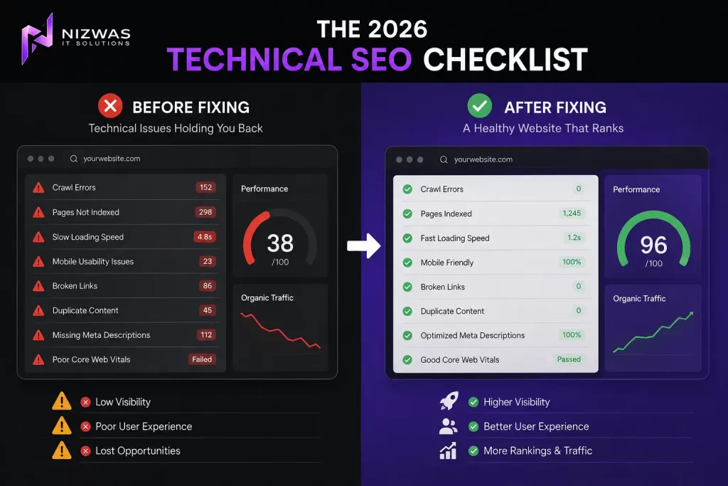 Technical SEO Checklist for 2026: What to Fix First 1 Technical SEO