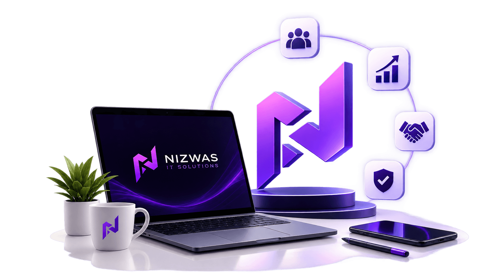 Home- Digital marketing & web development company 5 Why 50+ Businesses Trust Nizwas IT Solutions 