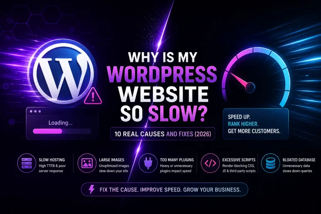Home- Digital marketing & web development company 11 Why Is My WordPress Website So Slow 10 Real Causes and Fixes (2026)