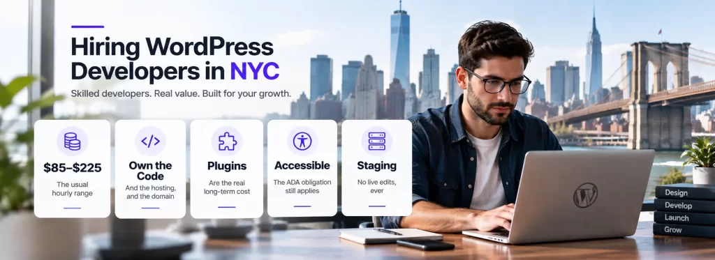 How Much Does It Cost to Hire a WordPress Developer in New York City? 2026 Pricing Guide 1 Hire WordPress developer